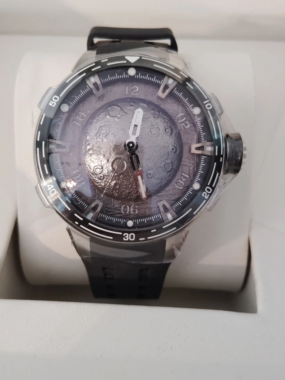 Invicta Black and Silver Moon Dial Celestial Astelis Watch